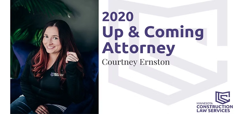 Minnesota Construction Law Services Attorney, Courtney Ernston, Named a 2020 Up & Coming Attorney